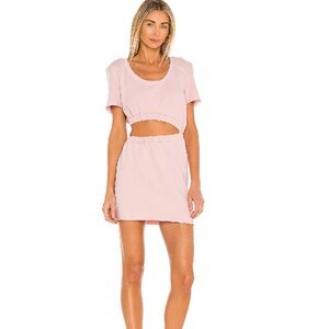 Lovers and Friends Cutout Sweater Dress Pink XS Cotton Mini